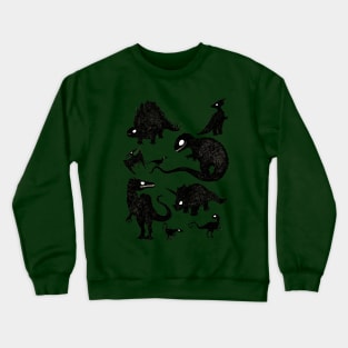 Silhoutted Dinosaurs Crewneck Sweatshirt